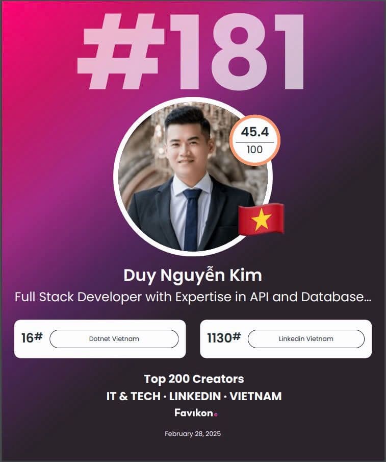 ✨ TOP 200 LINKEDIN CREATOR VIETNAM - FEB 2025 ✨