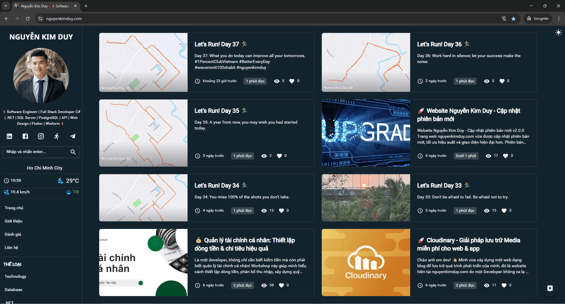 🔥Hoàn thành web blog cá nhân! 🎉